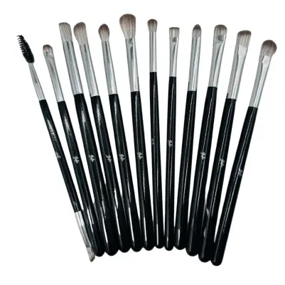 Set De Brochas Profesionales Para Ojos Black Dragon BD2