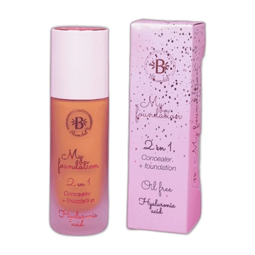 Base Líquida My Foundation 2 en 1 Bloomshell – Medium Deep